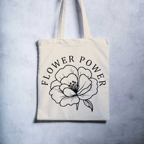 Flower Power Canvas Tote