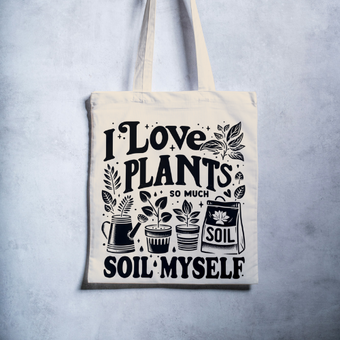 compare product I Love Plants So Much Canvas Tote