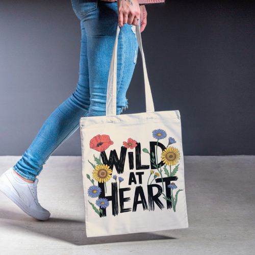 Wild at Heart Canvas Tote